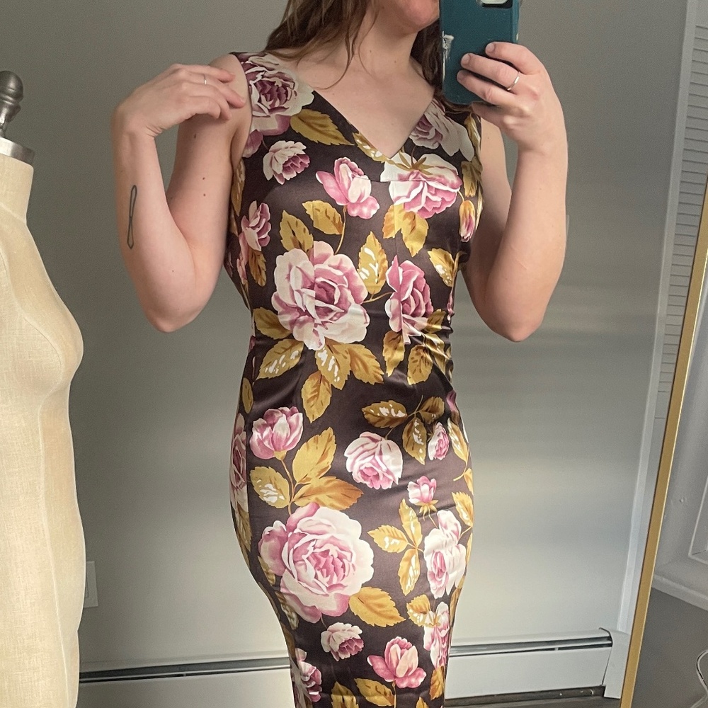 Silk Floral Dress